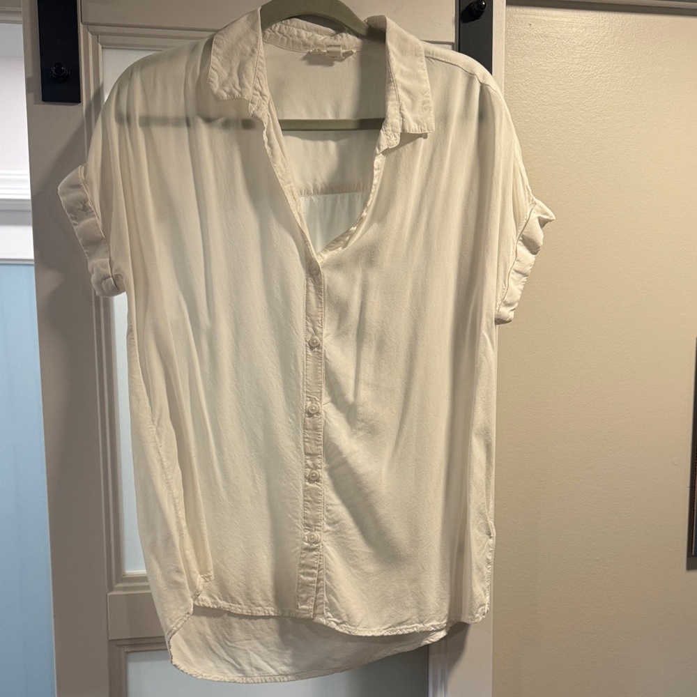 beachlunchlounge Cream Button-Down Shirt